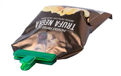 Stezaljka za zatvaranje vrećica Cripple AP781892 green 100×62×23 mm-2