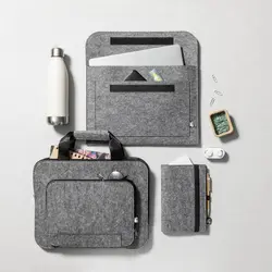 RPET Torbica za laptop Feddox AP722402 grey 370×260 mm-2
