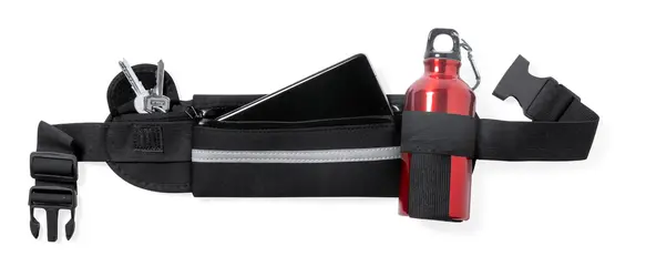 Reflektirajuća torbica za struk Warathon AP722954 black 385×95 mm-2