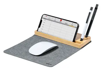 Podloga za miša s bežičnim punjačem Atrova AP733370 dark grey 205×260 mm-4