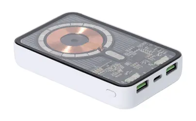 Prozirni Power bank Fanor AP733374 white 69×109×19 mm-3