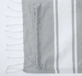 Ručnik za plažu i torba s vezicama Praia AP733854 grey 1800×900 mm-7