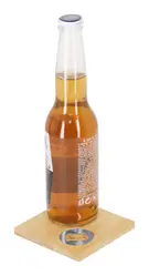 Podložak s otvaračem za bocu Squnito AP733909 natural 100×100×9 mm-4