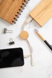 Privjesak s USB punjačem Mugory AP864040 natural-5 Privjesak s USB punjačem Mugory AP864040 natural-5