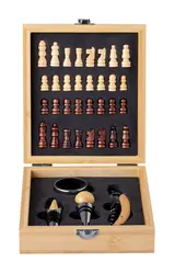 Šah i set za vino Kaspar AP734196 natural 148×168×52 mm-1