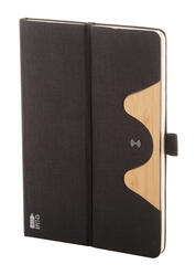 RPET Bežični punjač u obliku notesa Chatom AP864032 black-0 RPET Bežični punjač u obliku notesa Chatom AP864032 black-0