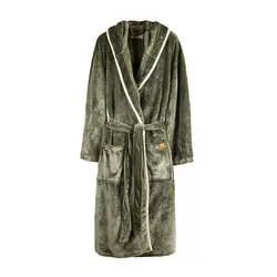 Luksuzni plišani ogrtač vel. S/M VINGA Louis V4950G green-5