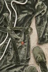 Luksuzni plišani ogrtač vel. S/M VINGA Louis V4950G green-7