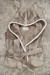 Luksuzni plišani ogrtač vel. S/M VINGA Louis V4950G grey-7