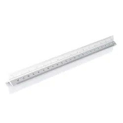 Aluminijsko trokutno ravnalo - 30 cm P165.13 silver-2