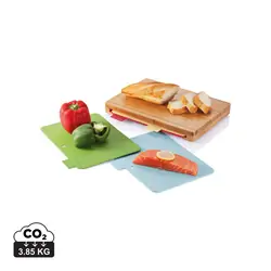 Daska za rezanje sa 4 kom higijenskih dasaka P261.21 brown-8