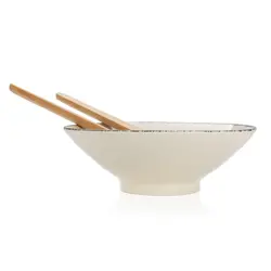 Zdjela za salatu s priborom Ukiyo P263.09 white-2