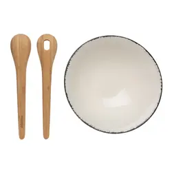 Zdjela za salatu s priborom Ukiyo P263.09 white-5