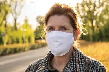 Dvoslojna pamučna maska ​​za lice za višekratnu upotrebu P265.89 white-8