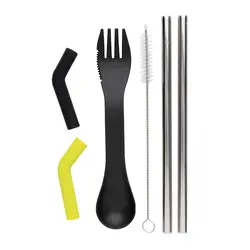 Set slamki i pribora za jelo u torbici Tierra P269.55 black-5