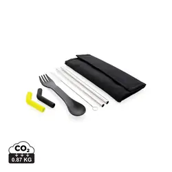Set slamki i pribora za jelo u torbici Tierra P269.55 black-12