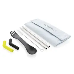 Set slamki i pribora za jelo u torbici Tierra P269.55 blue-3