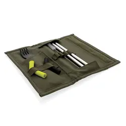 Set slamki i pribora za jelo u torbici Tierra P269.55 green-2