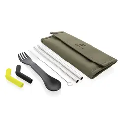 Set slamki i pribora za jelo u torbici Tierra P269.55 green-3