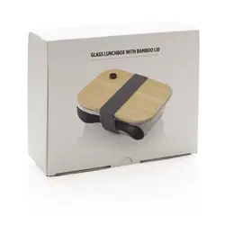 Staklena kutija za ručak s poklopcem od bambusa P269.56 transparent-11