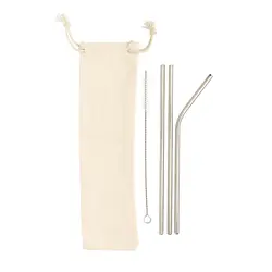 Set od 3 slamke za višekratnu upotrebu P269.57 silver-2