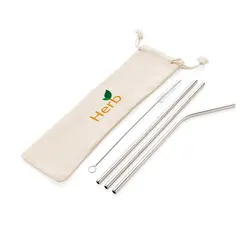 Set od 3 slamke za višekratnu upotrebu P269.57 silver-3