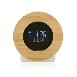 Stolni sat od plastike i bambusa Utah RCS LCD P279.61 brown-2