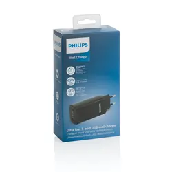 Zidni punjač 65 W Philips ultrabrzi PD 3-portni USB P301.28 black-8