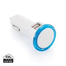 Snažni auto punjač s dva priključka P302.27 blue-0