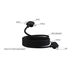 Magnetni kabel Urban Vitamin Stockton 65W P302.71 black-12