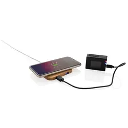 Bežični punjač s USB-om 5W P308.14 brown-4