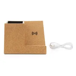 Bežični punjač 5W i pluteni držač za olovku P308.19 khaki-4