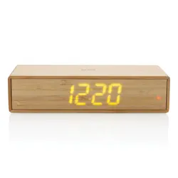 Budilica s 5W bežičnim punjačem P308.23 brown-4