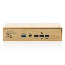 Budilica s 5W bežičnim punjačem P308.23 brown-5