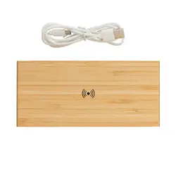 Budilica s 5W bežičnim punjačem P308.23 brown-7