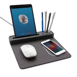 Podloga za miša s bežičnim punjenjem mobitela P308.25 black-2
