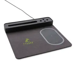 Podloga za miša s bežičnim punjenjem mobitela P308.25 black-3