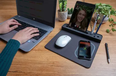 Podloga za miša s bežičnim punjenjem mobitela P308.25 black-11