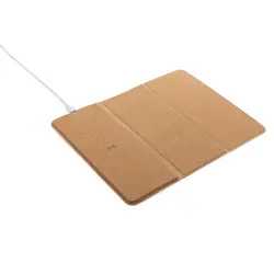 Podloga za miš od pluta i stalak za bežično punjenje od 10 W P308.51 brown-1