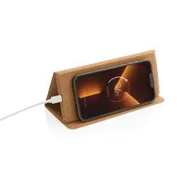 Podloga za miš od pluta i stalak za bežično punjenje od 10 W P308.51 brown-6