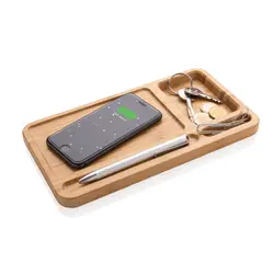 Stolni organizator od bambusa 5W bežični punjač P308.62 brown-4