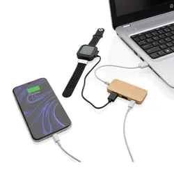 Type-C USB hub od bambusa P308.73 brown-4
