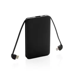 Power bank s integriranim kablovima 5.000 mAh džepni P322.08 black-1