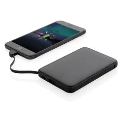 Power bank s integriranim kablovima 5.000 mAh džepni P322.08 black-7