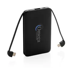 Power bank s integriranim kablovima 5.000 mAh džepni P322.08 black-3