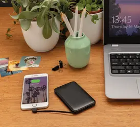 Power bank s integriranim kablovima 5.000 mAh džepni P322.08 black-10
