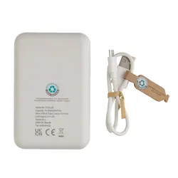 Power bank od reciklirane plastike 10.000 mAh P322.66 white-8