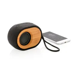 Bluetooth zvučnik od bambusa P328.00 black-2
