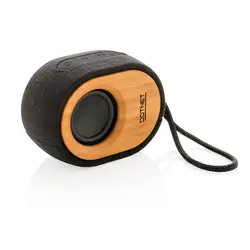 Bluetooth zvučnik od bambusa P328.00 black-7