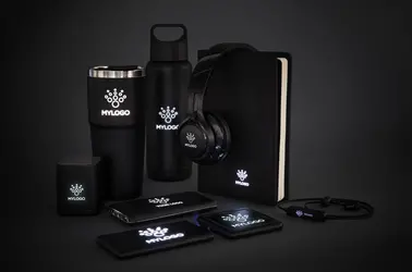 Bežične slušalice sa svjetlećim logotipom P328.04 black-7